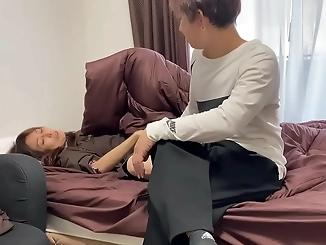 Ripe and Ready: Virgin Defense Lawyer's Sexy Student Gets Drilled by Luscious Lady Lawyer During Lunch Hour!