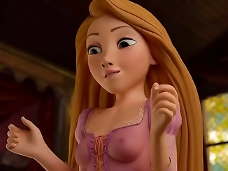 Japanese Animation: Rapunzel's Footjob Pleasure with a Cock (TFP)