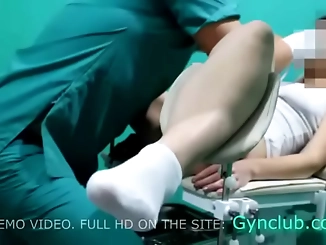 Blonde Bombshell Gets Examined on the Gynecologist's Chair! Must-See 18-Year-Old Beauty!