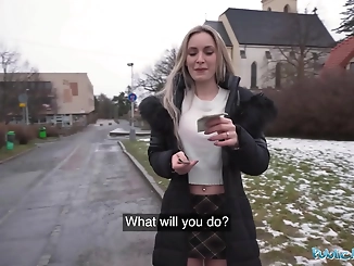 Meet the Blonde MILF with a Fetish for Fat Cocks - Public Agent's Newest Release!