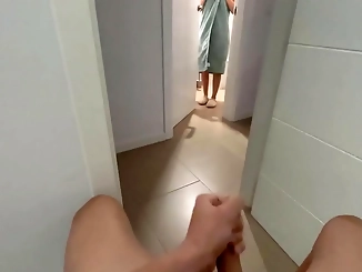 Step-Sister's Surprising Bathroom Blowjob & Handjob: Too Good to Be True!