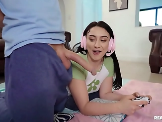Discover the Ultimate Allure of a Luscious Enchantress: Fucking Your Hot Gamer Roommate in a Reality Kings Video!