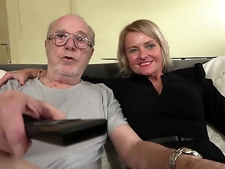 Juicy Blonde Cougar Dominates in Gruesome Group Sex - Grandpa Can't Look Away!