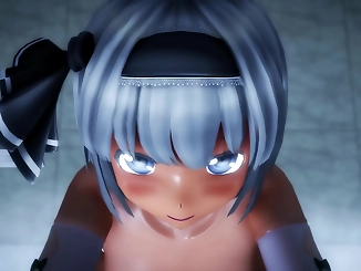 Unleash Your Desires with the Luscious Youmu in a Steamy Bathroom MMD Scene