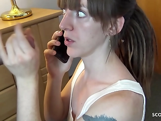 Dive into the World of Deutsche Nicky-Foxx as She Gets Fucked by a Stranger While Her Boyfriend Listens in on the Phone!