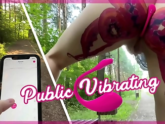 Intense Lovense Lush Vibrator Orgasm for Stepsister in Public Park: Stepbrother's Remote Control