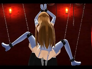 Cute Anime Girl Sets Up a Daring Diversion for Masochistic Fun - Intimate Pleasure Time with SAO Asuna!