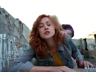 WATCH: Ravishing Redhead Public Agent Gets Banged Hard in Public
