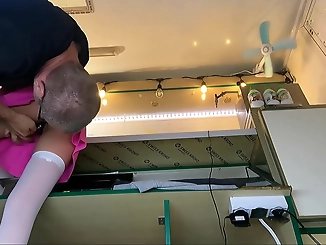 MILF Boss Fixing Shop Assistant's Panties, Licking Her Tits, Ass, and Pussy - English Language: Amateur Video